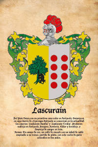 Escudo heráldico del apellido LASCURAIN