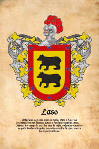 Escudo heráldico del apellido LASO