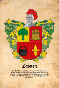 Escudo heráldico del apellido LASUEN