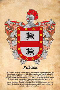 Escudo heráldico del apellido LATASA