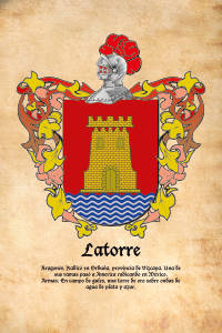 Escudo heráldico del apellido LATORRE