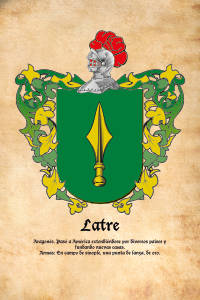 Escudo heráldico del apellido LATRE
