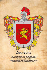 Escudo heráldico del apellido LAUREANO