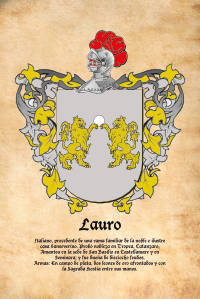Escudo heráldico del apellido LAURO