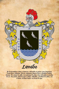 Escudo heráldico del apellido LAVADO