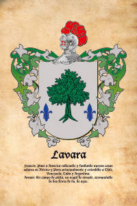 Escudo heráldico del apellido LAVARA