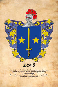 Escudo heráldico del apellido LAVID