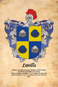 Escudo heráldico del apellido LAVILLE