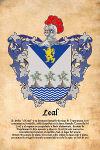 Escudo heráldico del apellido Leal