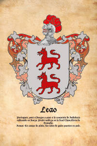 Escudo heráldico del apellido LEAO