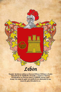 Escudo heráldico del apellido LEBON