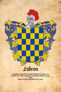 Escudo heráldico del apellido LEBRON