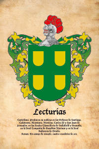 Escudo heráldico del apellido LECTURIAS