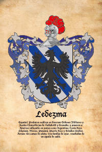 Escudo heráldico del apellido LEDEZMA