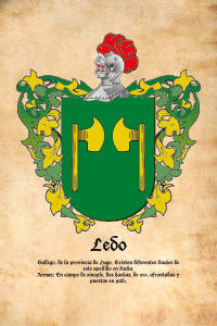 Escudo heráldico del apellido LEDO