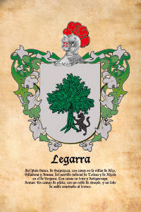 Escudo heráldico del apellido LEGARRA