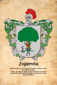 Escudo heráldico del apellido LEGARRETA