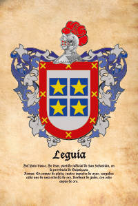 Escudo heráldico del apellido LEGUIA