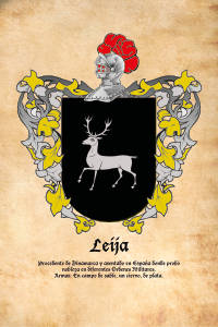 Escudo heráldico del apellido LEIJA