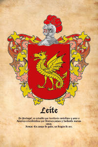 Escudo heráldico del apellido LEITE