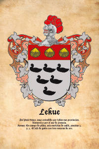 Escudo heráldico del apellido LEKUE