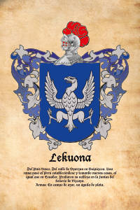 Escudo heráldico del apellido LEKUONA