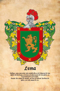 Escudo heráldico del apellido LEMA