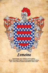 Escudo heráldico del apellido LEMOINE