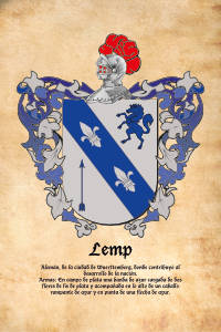 Escudo heráldico del apellido LEMP
