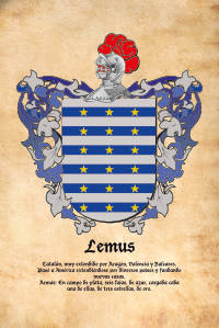 Escudo heráldico del apellido LEMUS