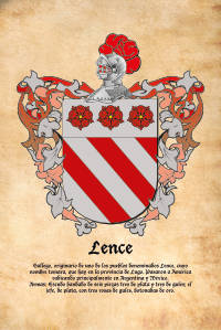 Escudo heráldico del apellido LENCE
