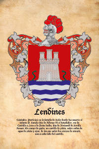 Escudo heráldico del apellido LENDINES