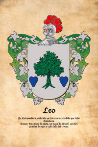 Escudo heráldico del apellido LEO