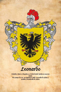 Escudo heráldico del apellido LEONARDO