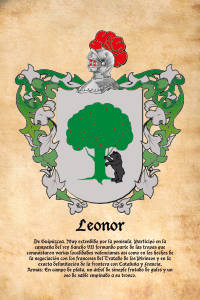 Escudo heráldico del apellido LEONOR