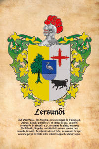 Escudo heráldico del apellido LERSUNDI
