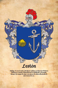 Escudo heráldico del apellido LESTON