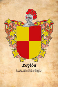 Escudo heráldico del apellido LEYTON