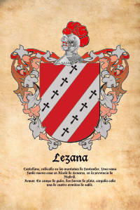 Escudo heráldico del apellido Lezana