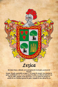 Escudo heráldico del apellido LEZICA