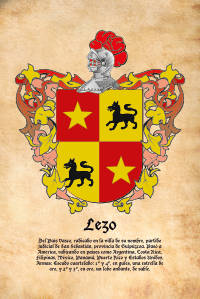 Escudo heráldico del apellido LEZO