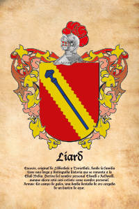 Escudo heráldico del apellido LIARD