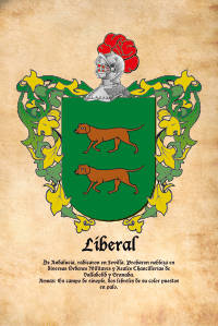 Escudo heráldico del apellido LIBERAL