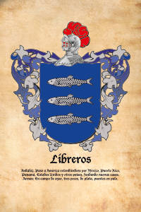 Escudo heráldico del apellido LIBREROS