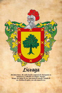 Escudo heráldico del apellido LICEAGA