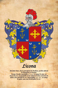 Escudo heráldico del apellido LICONA