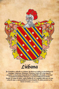 Escudo heráldico del apellido LIEBANA