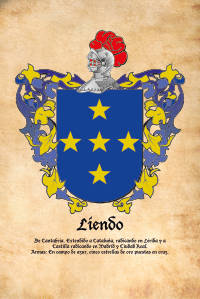 Escudo heráldico del apellido LIENDO