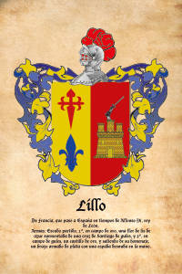 Escudo heráldico del apellido LILLO