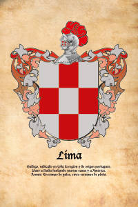 Escudo heráldico del apellido LIMA